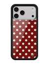 Wildflower iPhone case 17 Pro Max Polka Dot Burgundy and Cream Cute