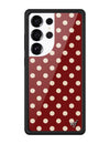 Wildflower Galaxy S25 case Ultra Polka Dot Burgundy and Cream Cute