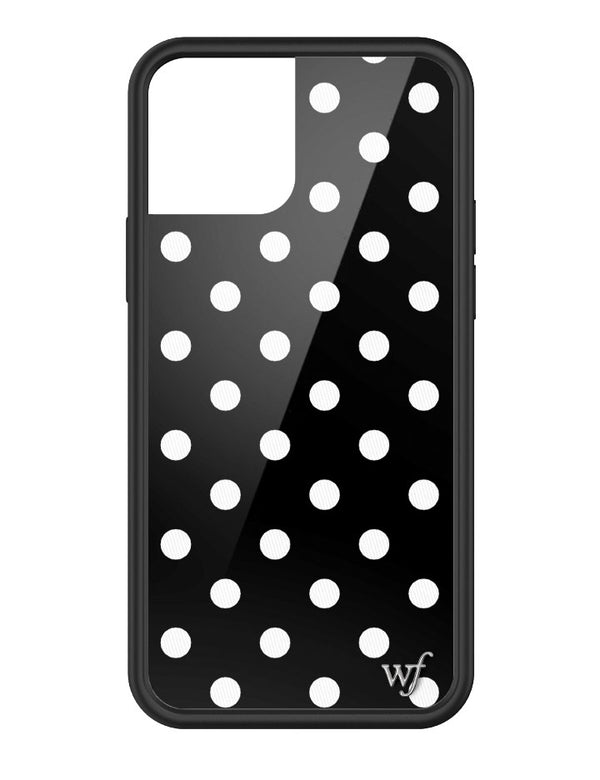 Wildflower Polka Dot Black and White iPhone 12 Pro Case