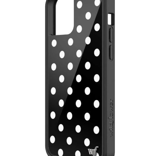 Wildflower Polka Dot Black and White iPhone 12 Pro Case