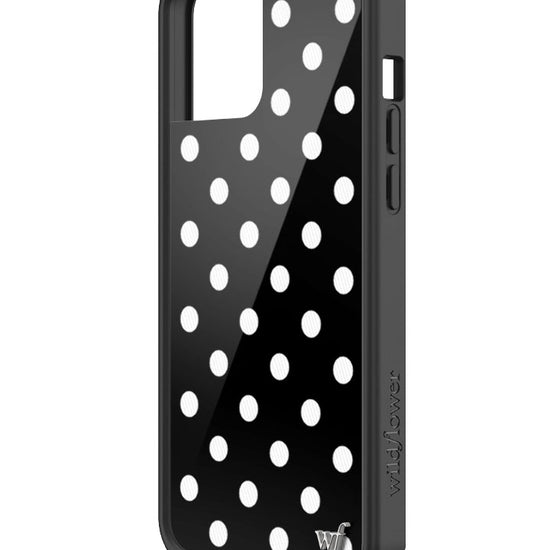 Wildflower Polka Dot Black and White iPhone 12 Pro Max Case