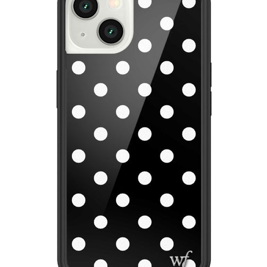 Wildflower Polka Dot Black and White iPhone 13 Case
