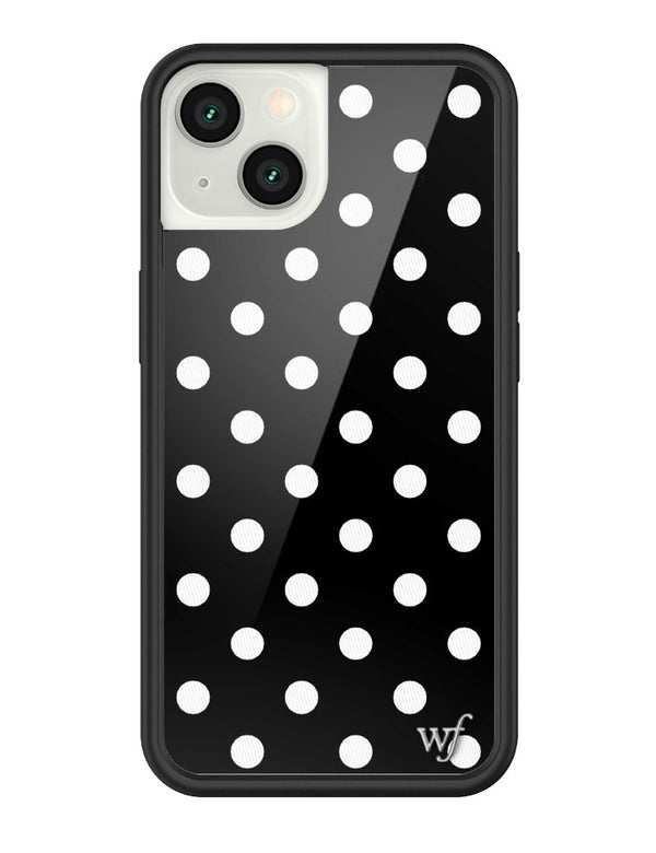 Wildflower Polka Dot Black and White iPhone 13 Case