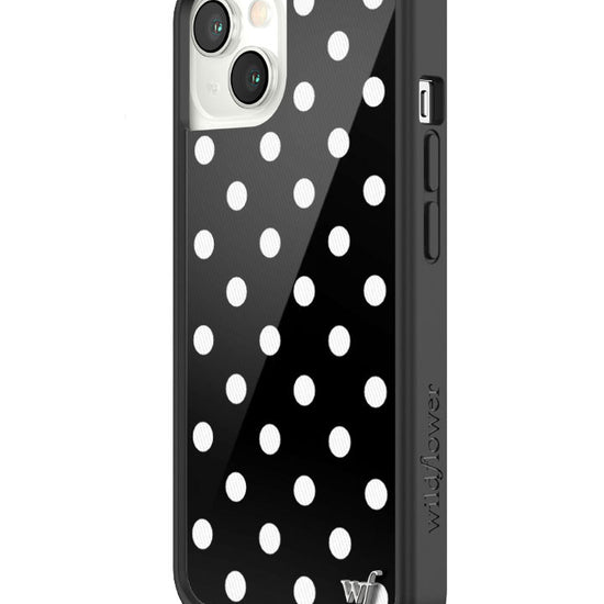 Polka Dot iPhone 13 Case | Black and White.