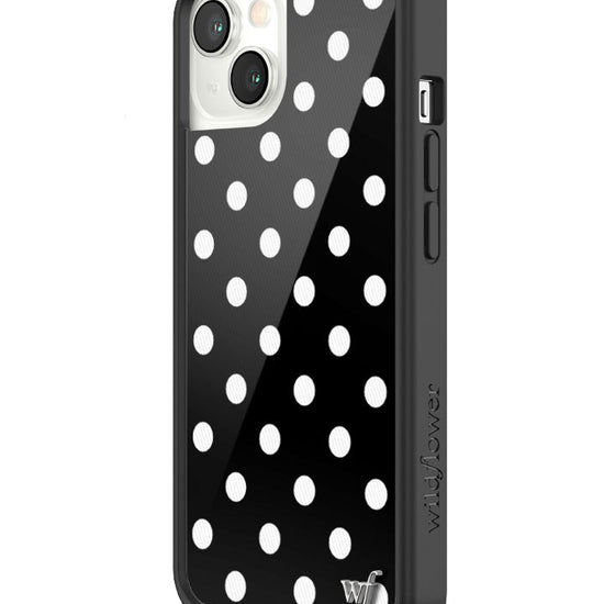 Wildflower Polka Dot Black and White iPhone 13 Case