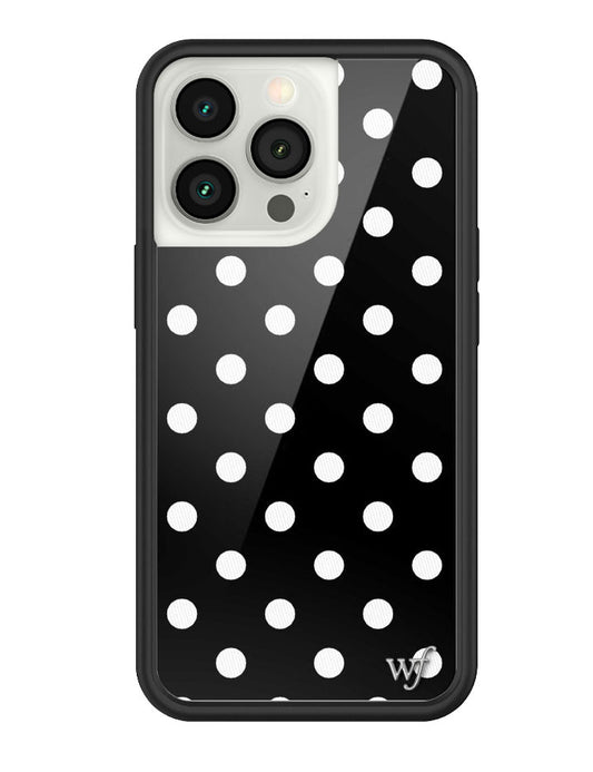 wildflower polka dot iphone 13pro|black and white