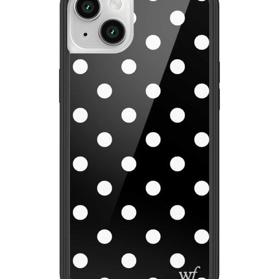 wildflower polka dot iphone 14|black and white