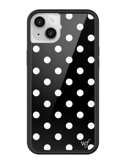 wildflower polka dot iphone 14|black and white
