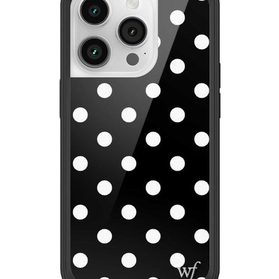 wildflower polka dot iphone 14pro|black and white