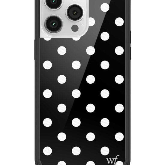 Wildflower Polka Dot Black and White iPhone 14 Pro Max Case
