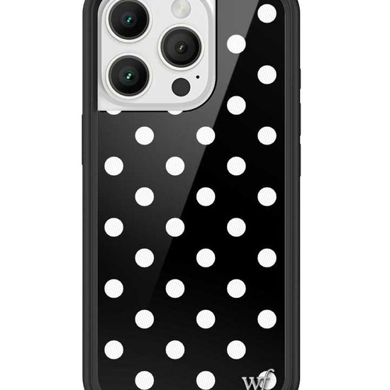 Wildflower Polka Dot Black and White iPhone 16 Pro Case