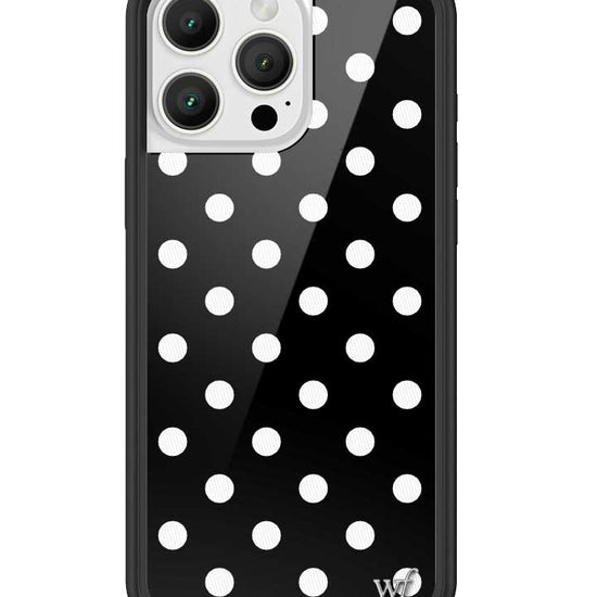 Wildflower Polka Dot Black and White iPhone 16 Pro Max Case