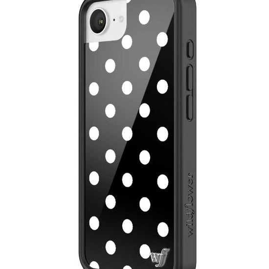 Wildflower Polka Dot Black and White iPhone 16e Case