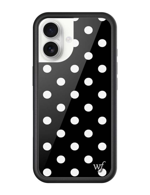Wildflower Polka Dot Black and White iPhone 17 Case