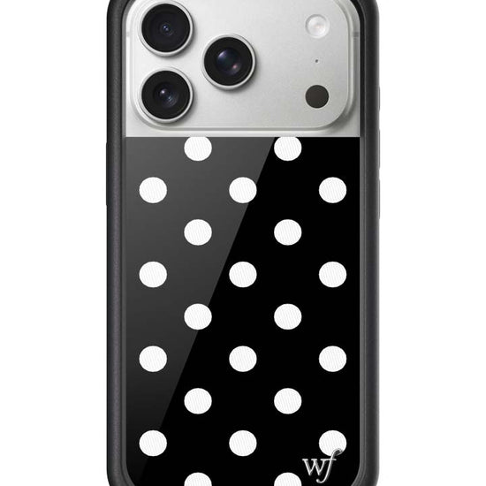 Wildflower Polka Dot Black and White iPhone 17 Pro Case