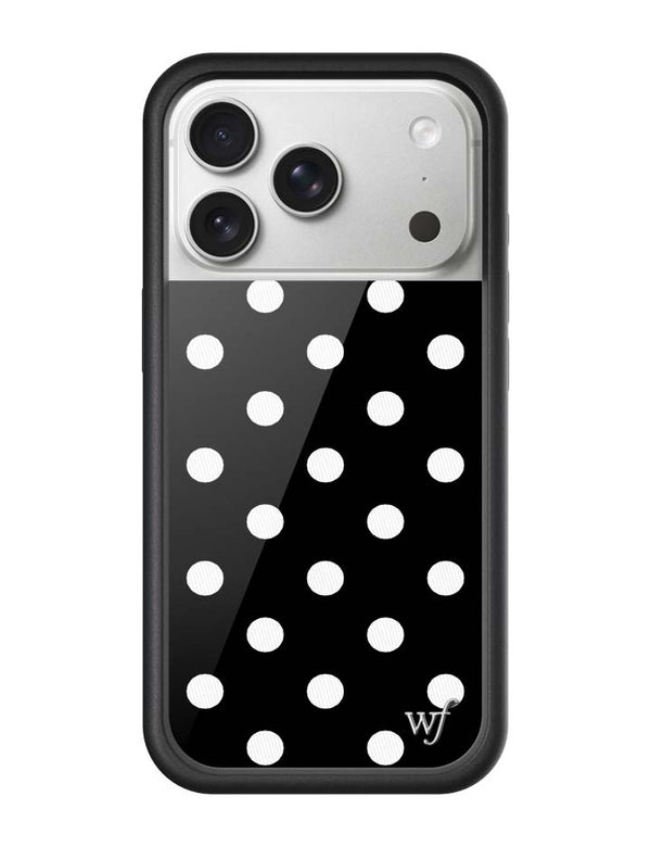 Wildflower Polka Dot Black and White iPhone 17 Pro Case