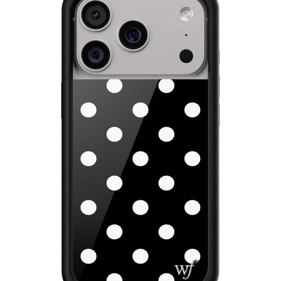 Wildflower Polka Dot Black and White iPhone 17 Pro Case