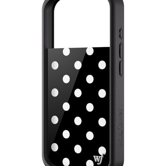 Wildflower Polka Dot Black and White iPhone 17 Pro Case