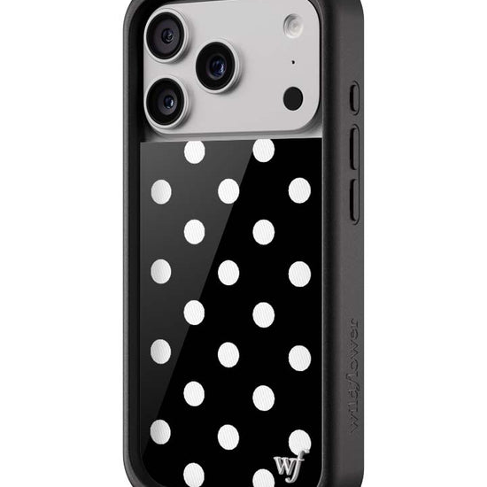 Wildflower Polka Dot Black and White iPhone 17 Pro Case