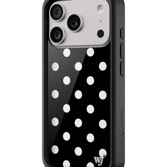 Wildflower Polka Dot Black and White iPhone 17 Pro Case