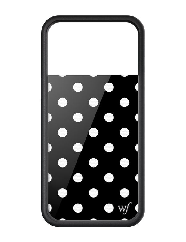 Wildflower Polka Dot Black and White iPhone 17 Pro Max Case