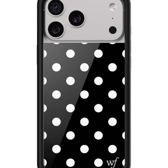 Wildflower Polka Dot Black and White iPhone 17 Pro Max Case