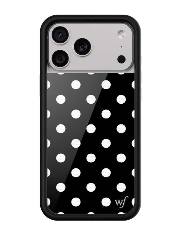 Wildflower Polka Dot Black and White iPhone 17 Pro Max Case
