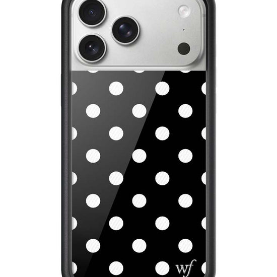 Wildflower Polka Dot Black and White iPhone 17 Pro Max Case