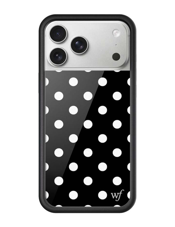 Wildflower Polka Dot Black and White iPhone 17 Pro Max Case