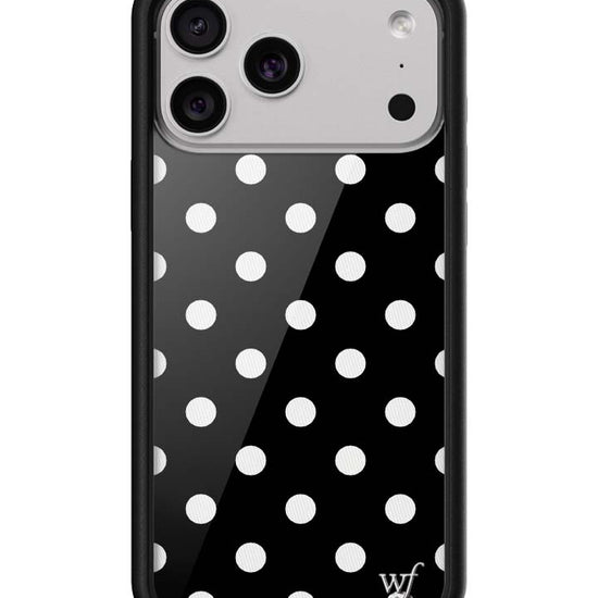 Wildflower Polka Dot Black and White iPhone 17 Pro Max Case