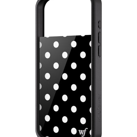 Wildflower Polka Dot Black and White iPhone 17 Pro Max Case