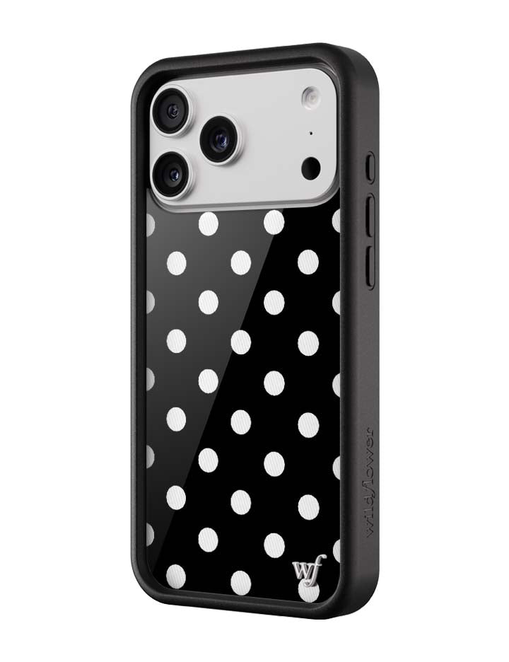 Polka Dot | Black and White iPhone 17 Pro Max Case – Wildflower Cases
