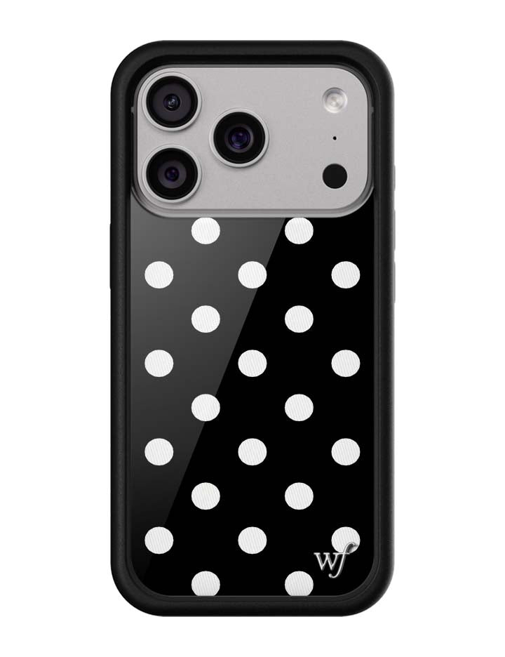 Wildflower Polka Dot Black and White iPhone 18 Pro Case