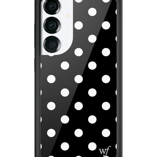 Wildflower Galaxy S25 case Polka Dot Black White Cute