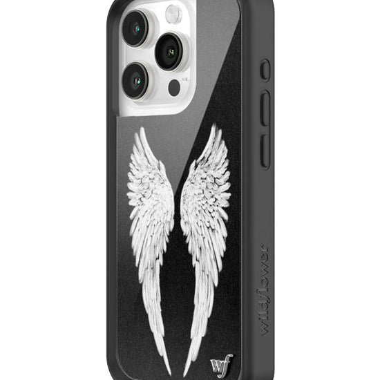Wildflower iPhone case 15 Pro Angel Baby Black Cute