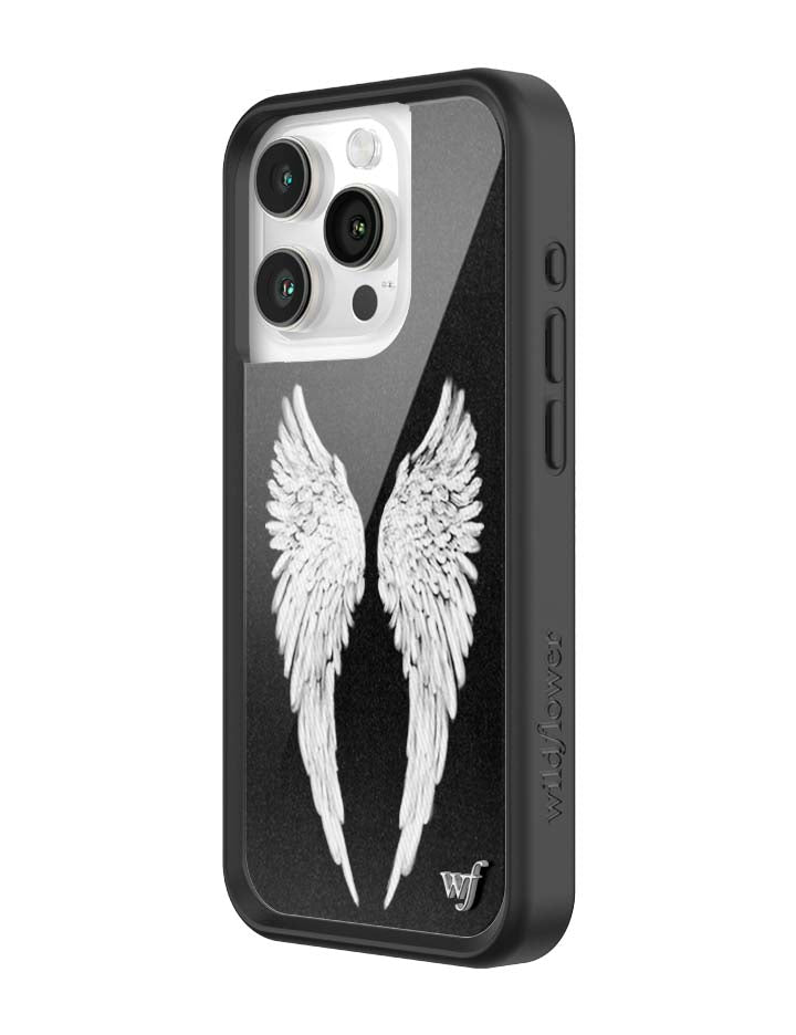 Wildflower iPhone case 15 Pro Angel Baby Black Cute