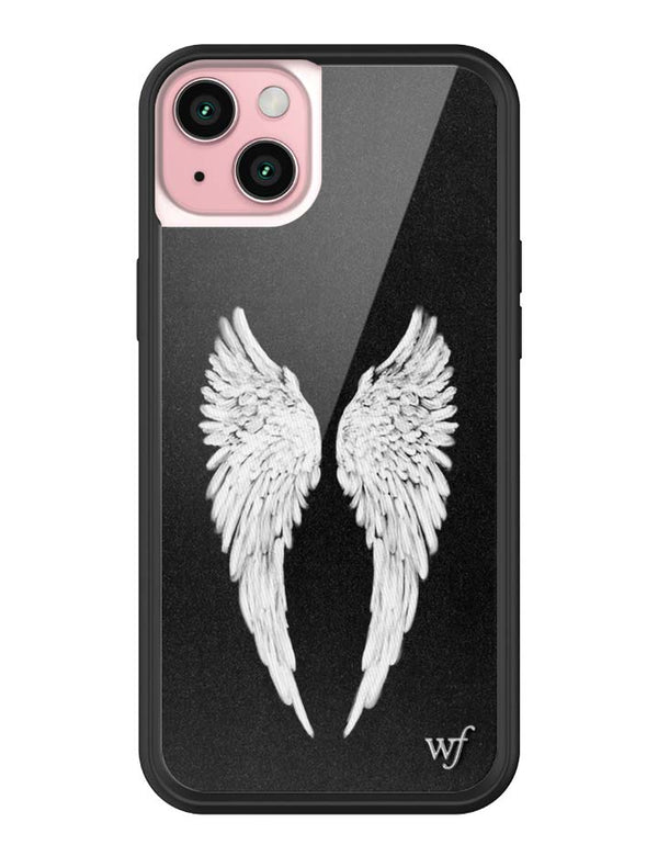 Wildflower iPhone case 15 Plus Angel Baby Black Cute