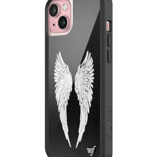 Wildflower iPhone case 15 Plus Angel Baby Black Cute