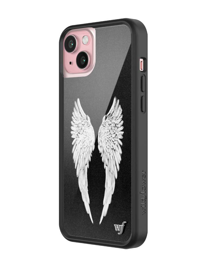 Wildflower iPhone case 15 Plus Angel Baby Black Cute