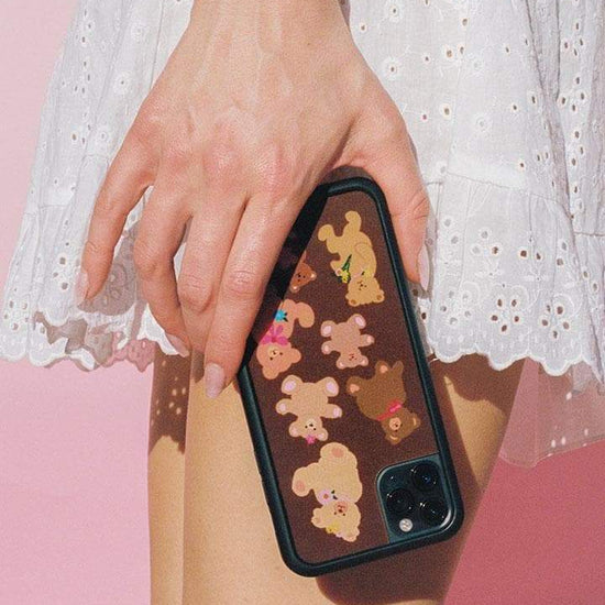 wildflower bear-y cute iphone 15plus case