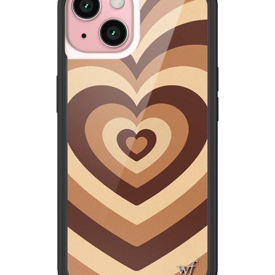 Wildflower iPhone case 15 Latte Love Mocha Cute