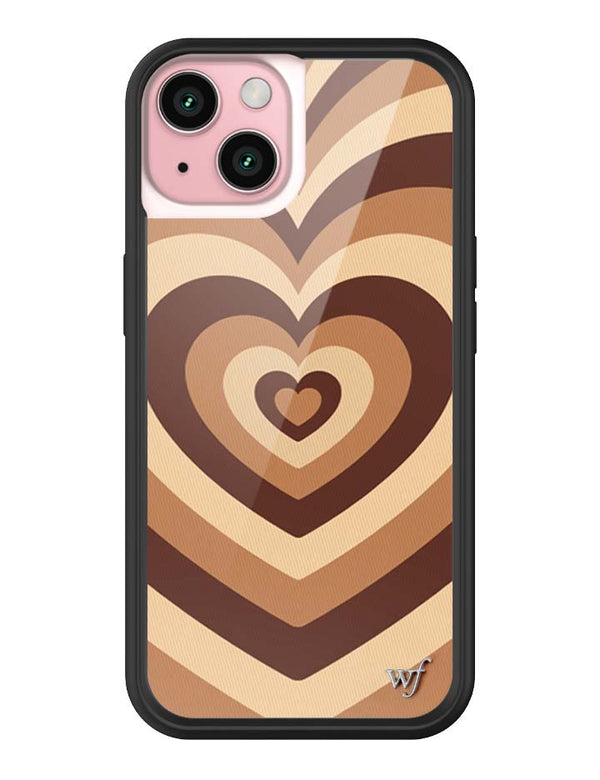 Wildflower iPhone case 15 Latte Love Mocha Cute