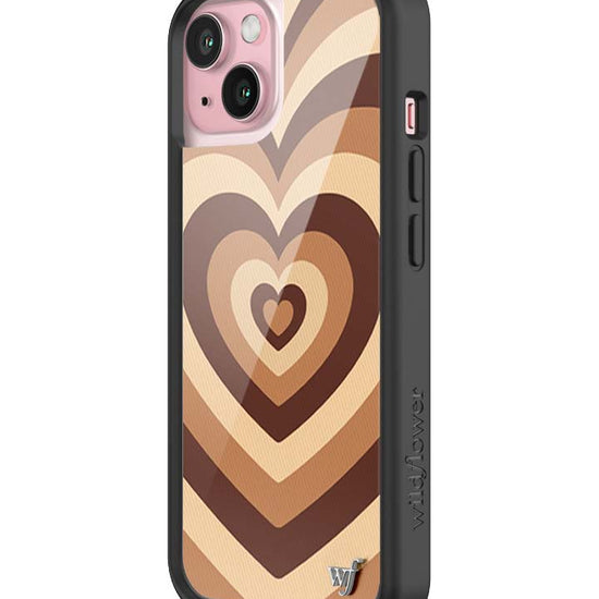 Wildflower iPhone case 15 Latte Love Mocha Cute