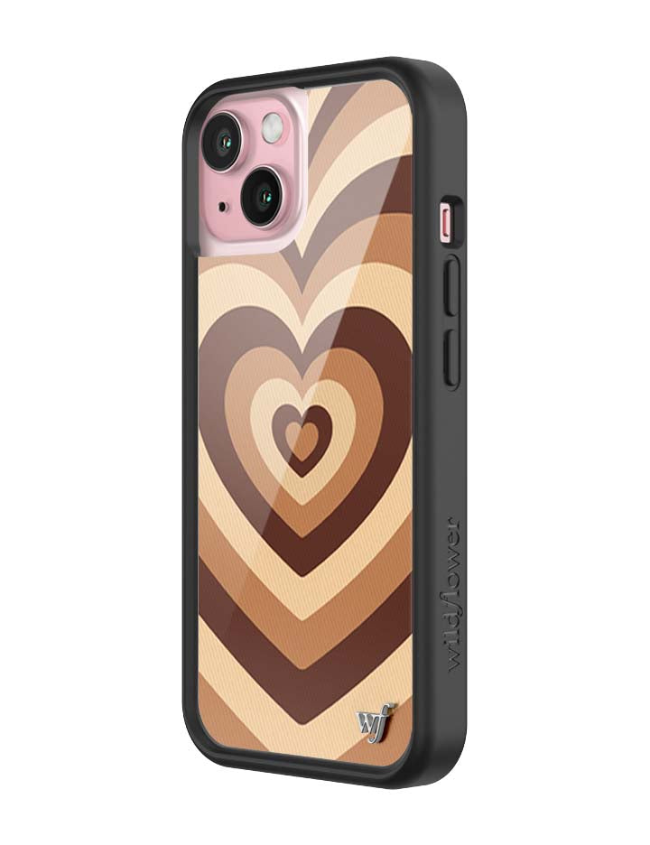 Wildflower iPhone case 15 Latte Love Mocha Cute
