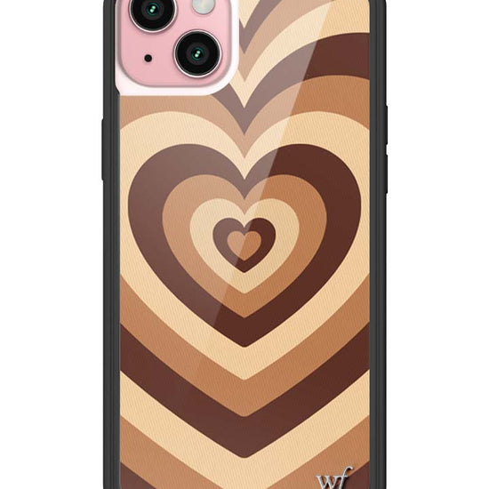Wildflower iPhone case 15 Plus Latte Love Mocha Cute