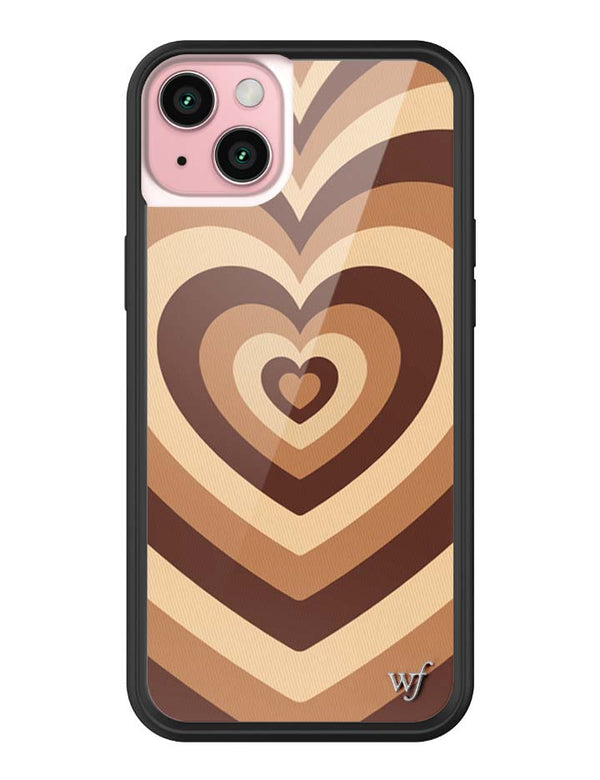 Wildflower iPhone case 15 Plus Latte Love Mocha Cute