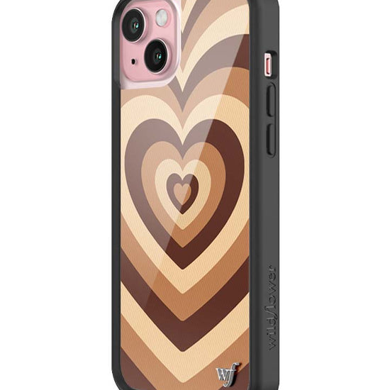 Wildflower iPhone case 15 Plus Latte Love Mocha Cute