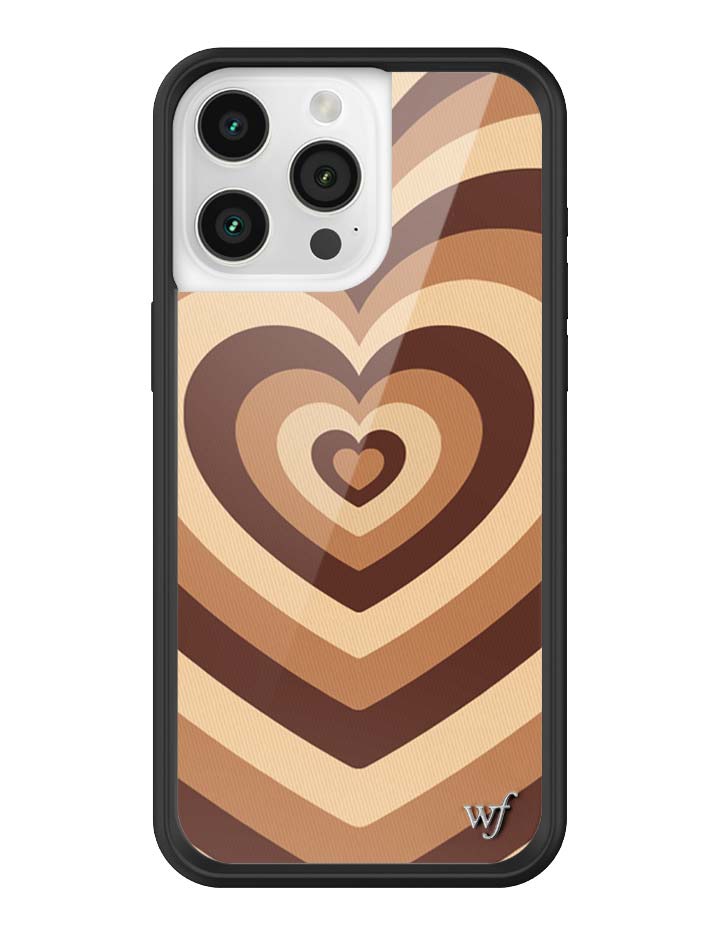 Wildflower iPhone case 15 Pro Max Latte Love Mocha Cute