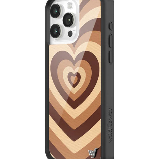 Wildflower iPhone case 15 Pro Max Latte Love Mocha Cute