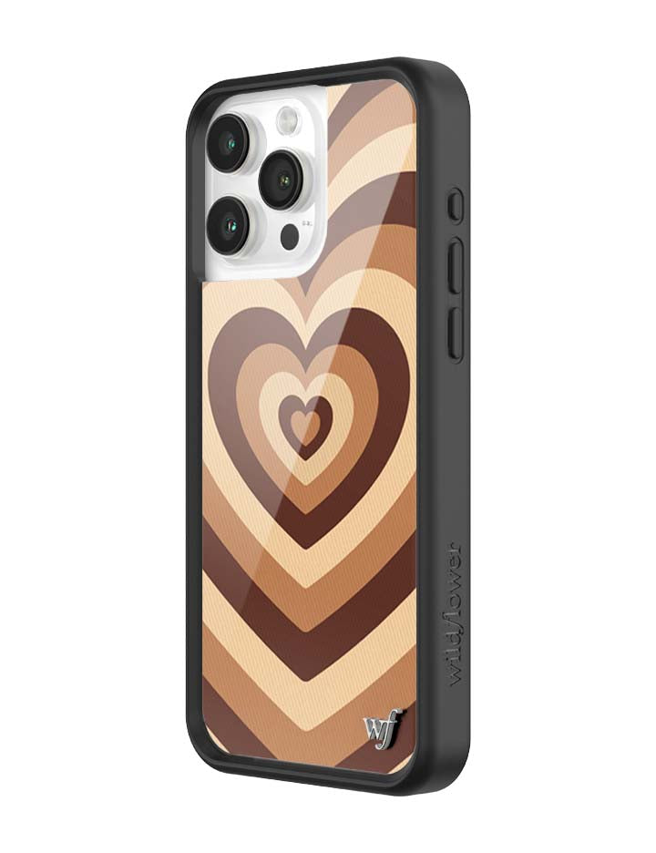 Wildflower iPhone case 15 Pro Max Latte Love Mocha Cute